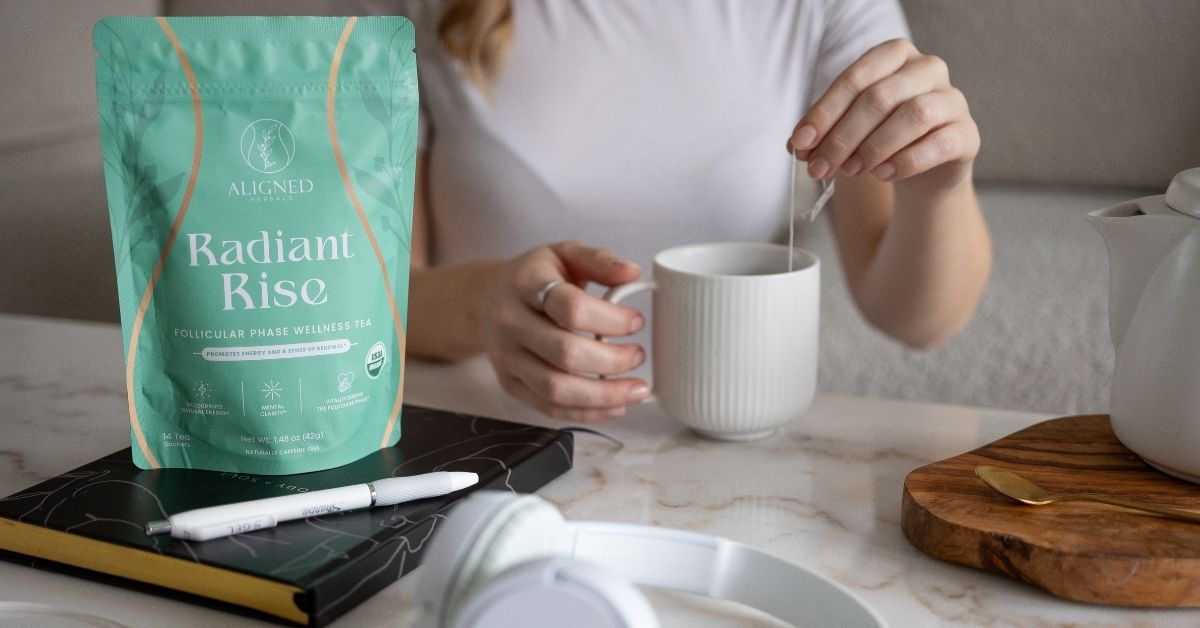 Radiant Rise: Your Energizing Herbal Tea for the Follicular Phase