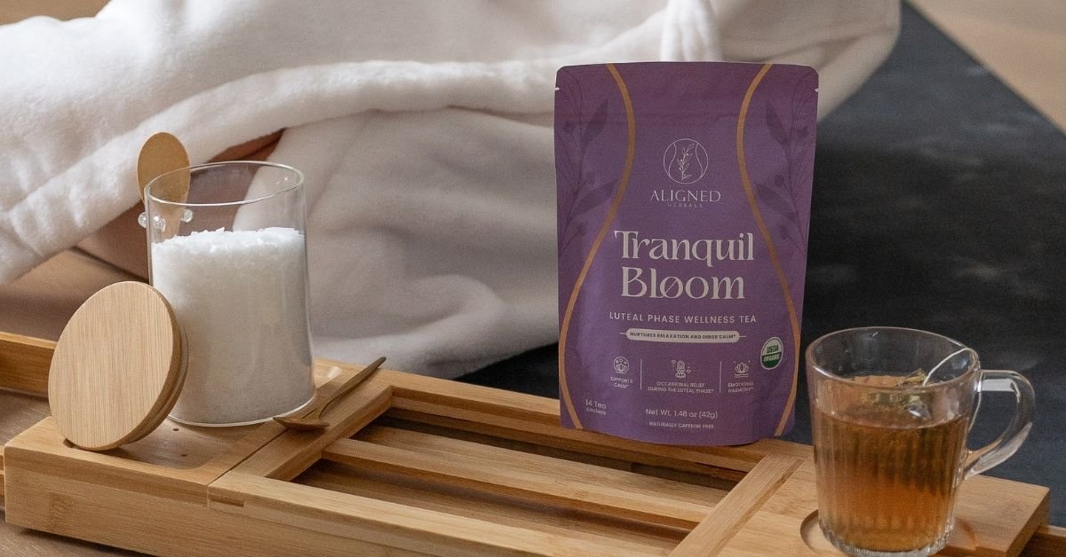 Tranquil Bloom: Your Calming Herbal Tea for the Luteal Phase